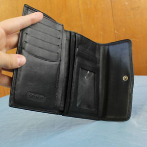 EUC COACH Men's Black Leather Wallet